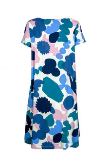 Mansted jurk kleding Miep blauw groen