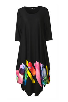 Ralston&nbsp;jurk Utas zwart met print multicolor