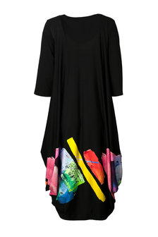 Ralston&nbsp;jurk Utas zwart met print multicolor