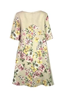 Blueberry Italia linnen jurk beige 9314-48