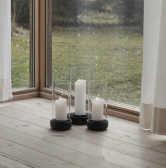 Stelton windlicht Hurricane klein 24,5 cm hoog