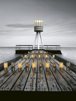 Stelton Olie lamp mat glas, model 1006