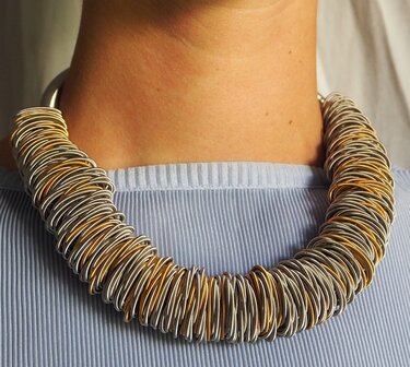 La Molla Collier Maxi-one Goud OR ketting metalen veren roestvrij staal 402720