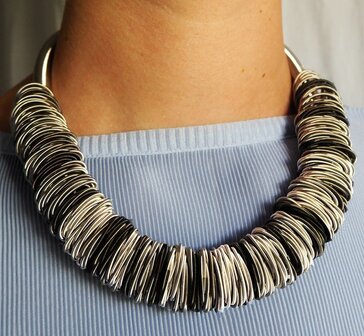 La Molla Collier Maxi-one Dark ketting metalen veren roestvrij staal 40561