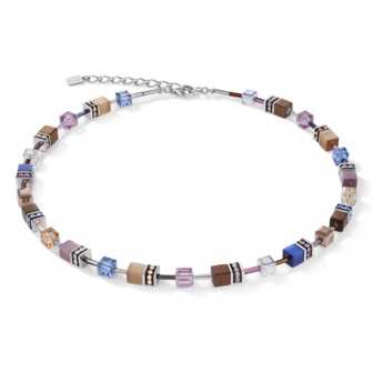 Coeur de Lion Ketting 2839/ /0740 Blue-Brown-Lilac