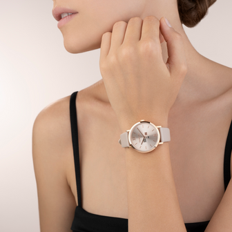 Coeur de Lion Horloge 7601/ /1036 Champagne Sunray Lederen band