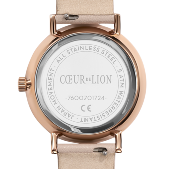 Coeur de Lion Horloge 7601/ /1036 Champagne Sunray Lederen band