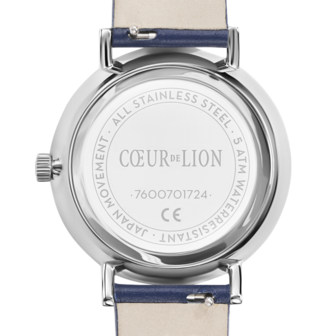 Coeur de Lion Horloge 7600/ /0707 Blue Sunray Lederen band