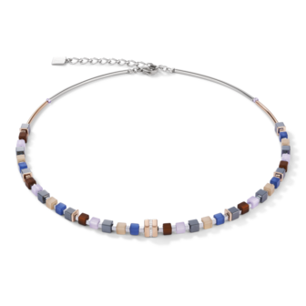 Coeur de Lion Ketting 5009/ /0740 Blue-Brown-Lilac