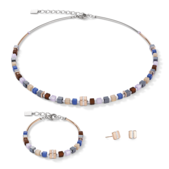 Coeur de Lion Ketting 5009/ /0740 Blue-Brown-Lilac