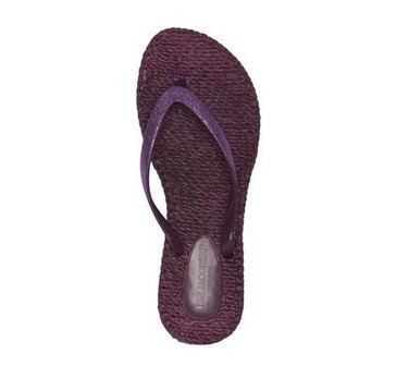 Ilse Jacobsen teenslipper met glitter Wijnrood