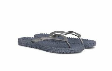 Ilse Jacobsen teenslipper met glitter Grijs