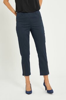 Laurie broek, model Piper Regular Cropped basis katoen navy 22465-49200