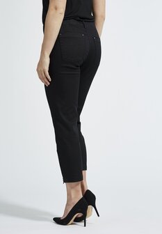 Laurie broek, model Piper Regular Cropped basis katoen zwart 22465-99100