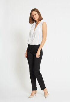 Laurie broek, model Charlotte Regular basis katoen zwart 25411-99100
