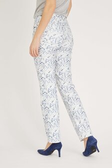 Laurie broek, model Charlotte Regular wit graphic 100362-43406