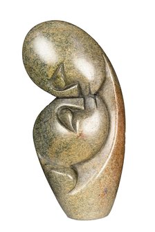 Speksteen beeld verliefd koppel en mensen bruin. Stenen beeld koppel 2 personen