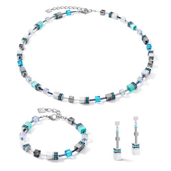 Coeur de Lion Ketting 5011/ /2014 Aqua-White