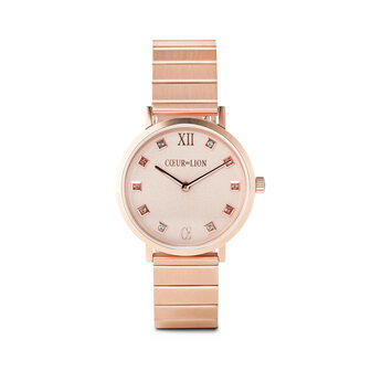 Coeur de Lion Horloge 7611/ /1640 Rosegold-Rosegold Roestvrij Stalen band