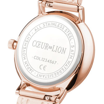 Coeur de Lion Horloge 7611/ /1640 Rosegold-Rosegold Roestvrij Stalen band