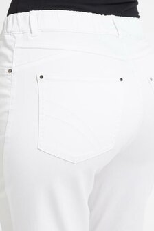 Laurie broek, model Hannah Regular Cropped basis tencel wit 28362-10122