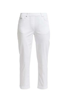 Laurie broek, model Hannah Regular Cropped basis tencel wit 28362-10122