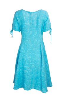 Bluebery kleding, jurk 9572 minnow print turquoise