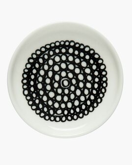 Marimekko servies Oiva/Siirtolapuutarha&nbsp;bord 8,5 cm wit/zwart 069663-190 