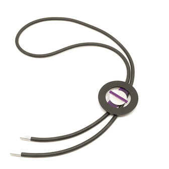 Baldino rubberen ketting zwart en paars E512