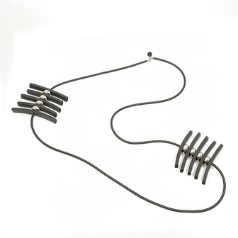 Baldino rubberen ketting zwart E509