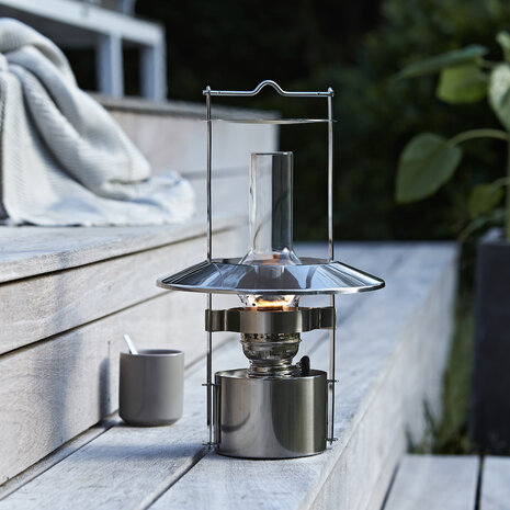 Stelton Scheepslamp, olielamp groot RVS, 44 cm hoog