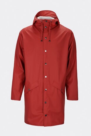 Rains Regenjas Long Jacket unisex rood 1202-20