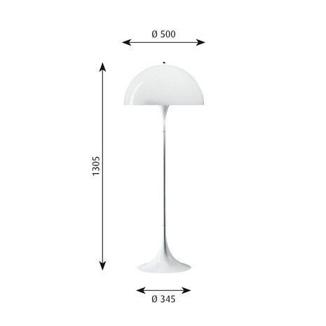 Louis Poulsen Panthella staande lamp acryl, verlichting