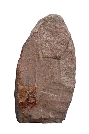 Stenen beeld embryo natural 1 persoon, 11 cm hoog, bruin