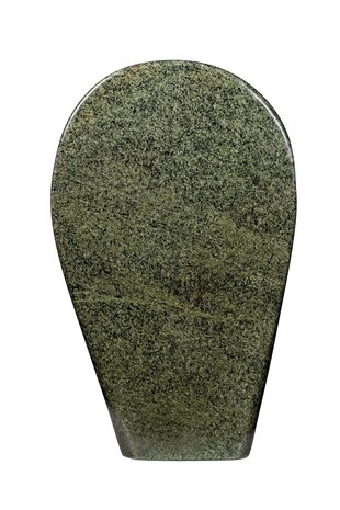 Stenen beeld embryo, baby, pasgeborene 1 persoon, 25 cm hoog, groen