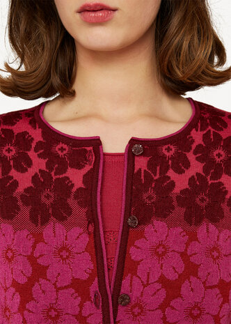 Oleana Cardigan 350 K cerise burgundy