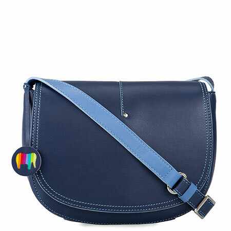 MyWalit Flapover leren schouder tas Blue 2047-80