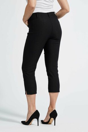 Laurie broek, model Caroline Regular Capri 3/4 basis viscose zwart 28041-99970&nbsp;