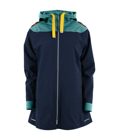 Blaest regenjas model Helsinki donkerblauw multi