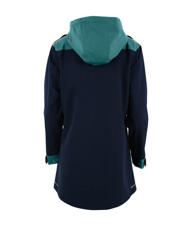 Blaest regenjas model Helsinki donkerblauw multi