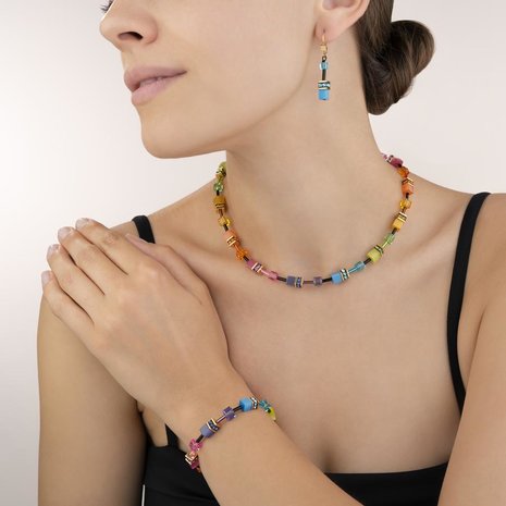 Coeur de Lion Ketting 2838/ /1573 Multicolor Rainbow-Gold 2