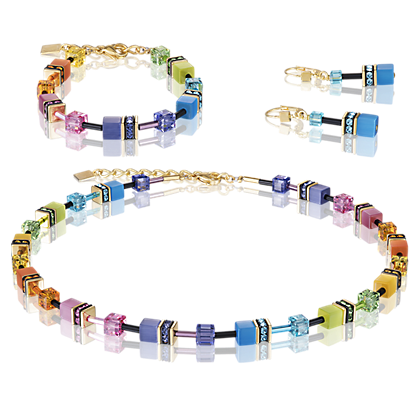 Coeur de Lion Armband 2838/ /1573 Multicolor Rainbow-Gold 2