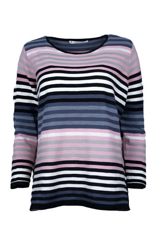 Mansted kleding Lela trui zwart accent rose