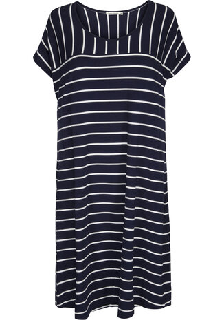 Two Danes jurk Baja S blauw/offwhite
