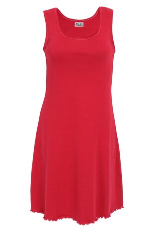 Jalfe 12084-422 jurk ekologisch katoen kers-rood