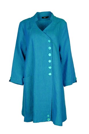 Ralston linnen jasje Atam turquoise 56056