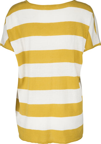 Two Danes shirt top Lucienne oker wit