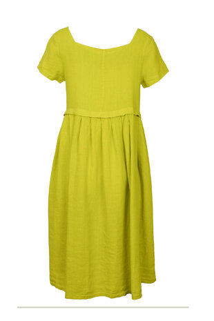 Blueberry Italia linnen jurk lime 9059