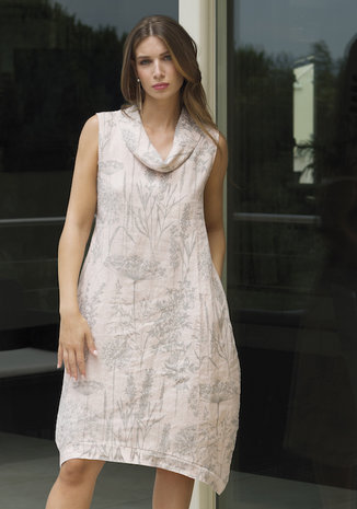 Blueberry Italia linnen jurk wit 9043-45