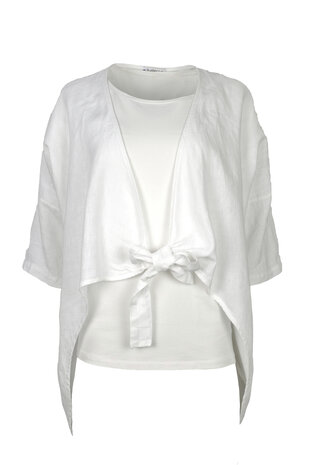 Blueberry Italia linnen jasje wit 9027